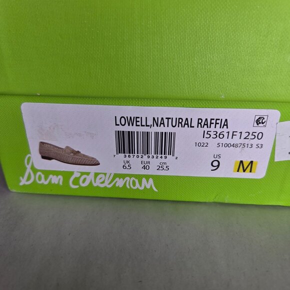 Sam Edelman Women's Lowell Natural Raffia Loafers Flats Size 9 - Picture 7 of 7